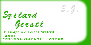 szilard gerstl business card